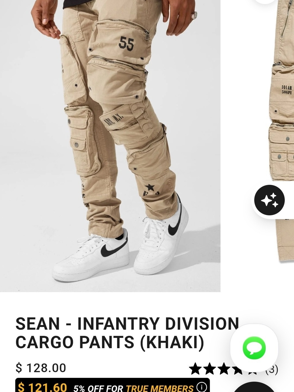 Jordan Craig Sean Khaki Utility Cargo Pants with Military Graphics